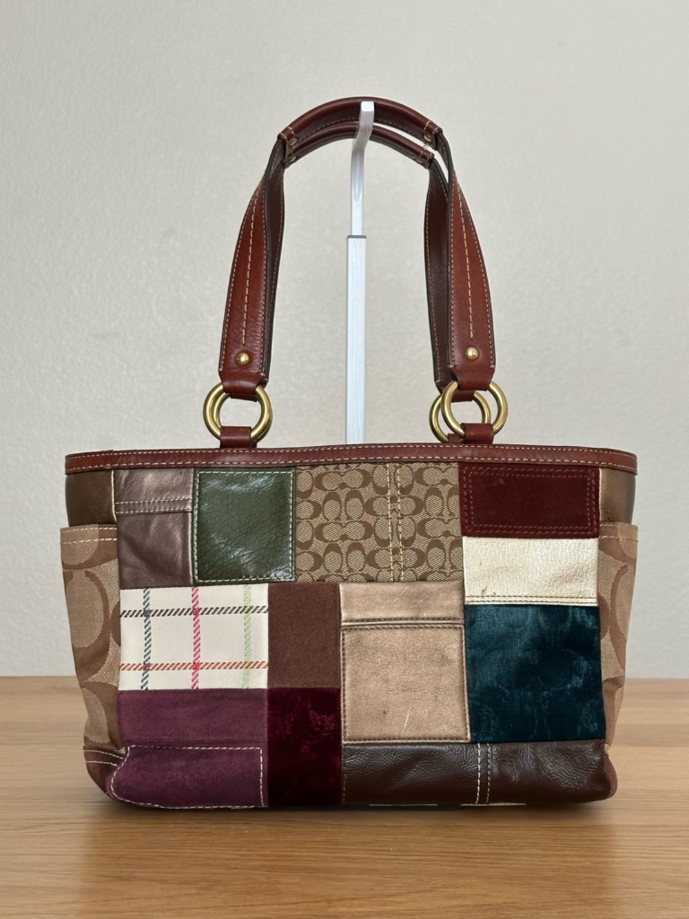 Coach Holiday Patchwork Gallery Bag - Picture 2 of 13